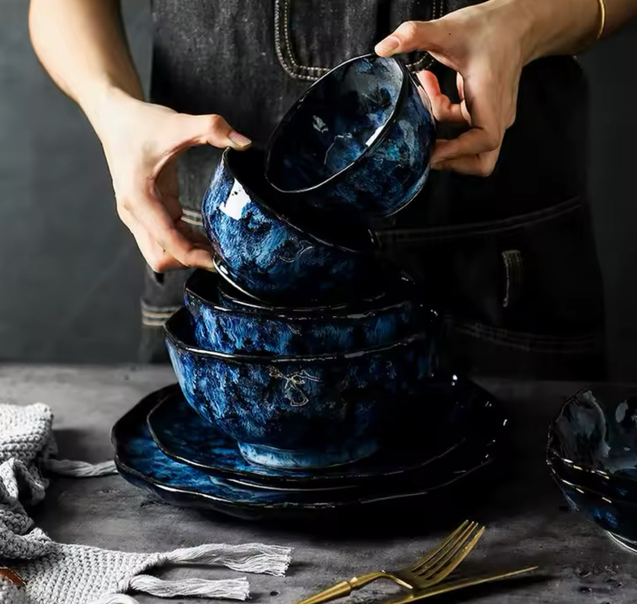 Celestial Blue – Handcrafted Ceramic Dinnerware