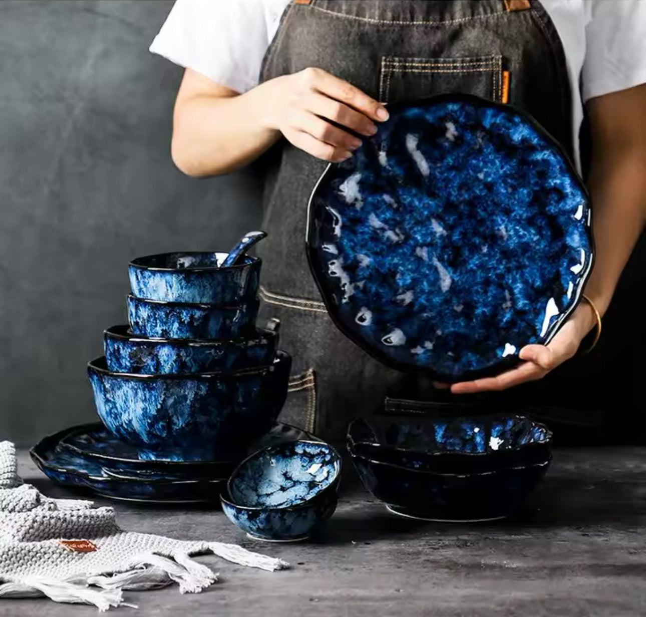 Celestial Blue – Handcrafted Ceramic Dinnerware