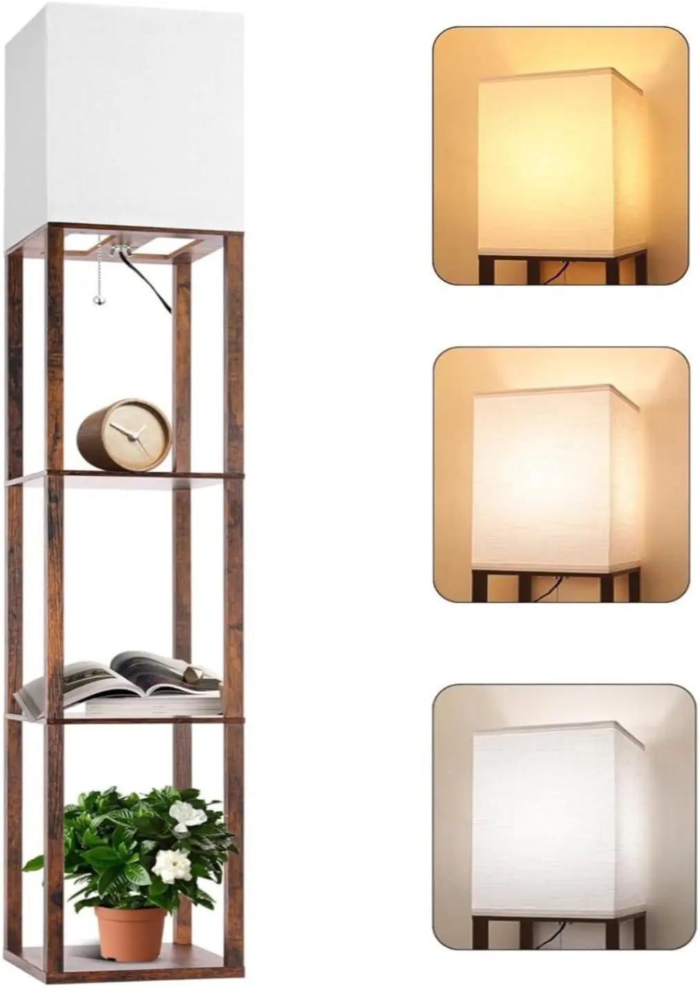 Modern Floor Lamp with Shelf & LED - Perfect for Any Room