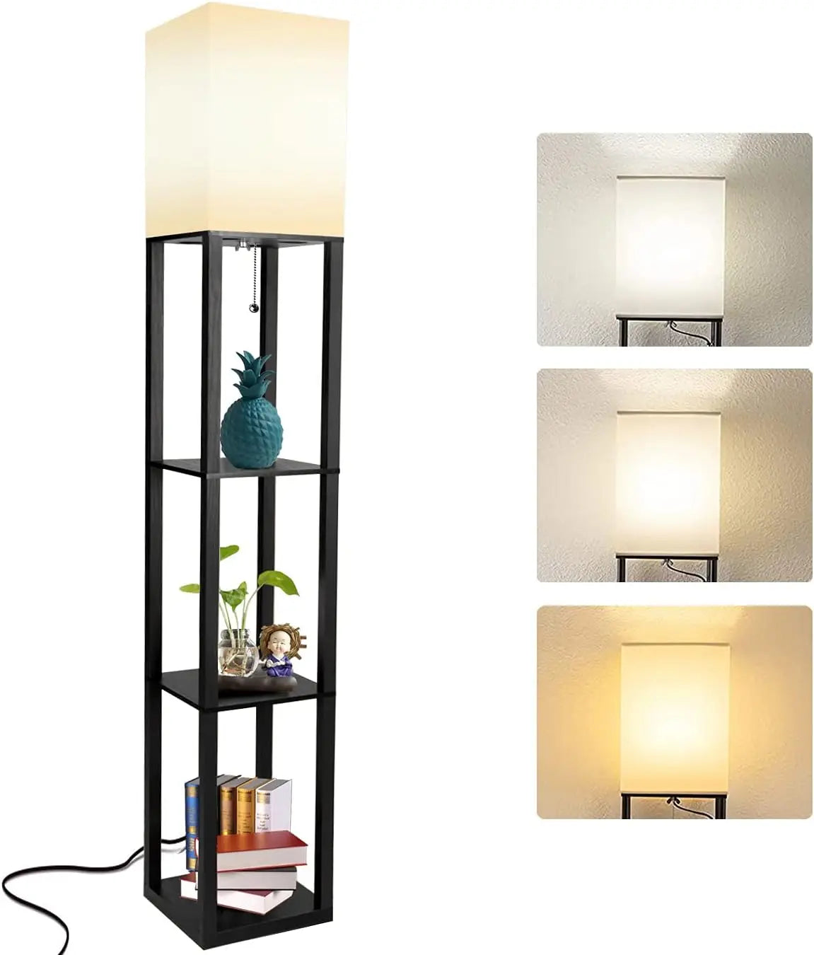 Modern Floor Lamp with Shelf & LED - Perfect for Any Room