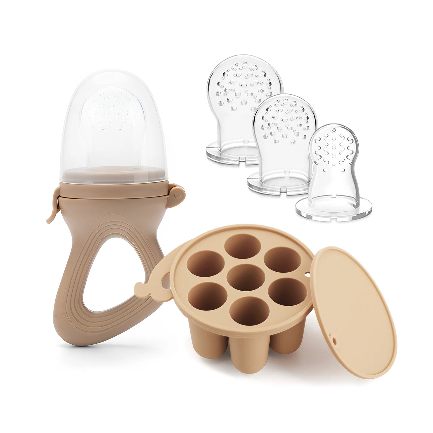 Baby Fruit Feeder & Teether Pacifier Set - Silicone & Freezable
