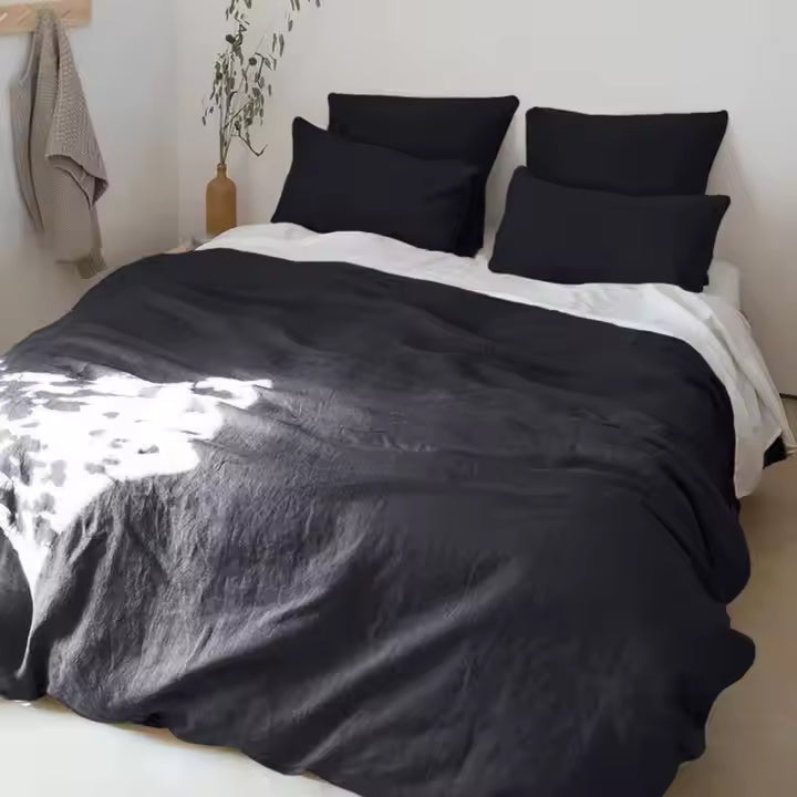 100% Pure Linen Flat Sheet Set – 3 Pieces