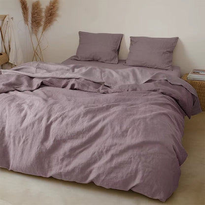 100% Pure Linen Flat Sheet Set – 3 Pieces