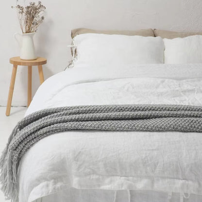 100% Pure Linen Flat Sheet Set – 3 Pieces